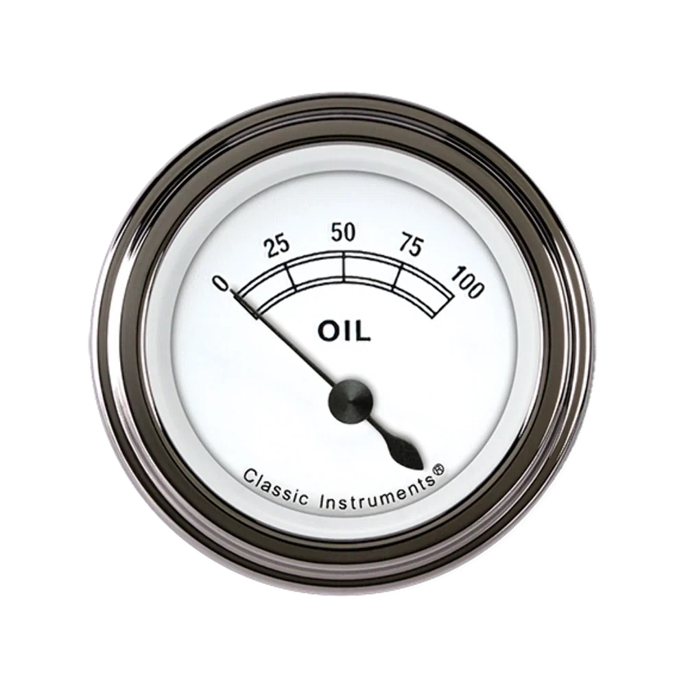 Classic White 2 1_8_ Oil Pressure CW81SLF
